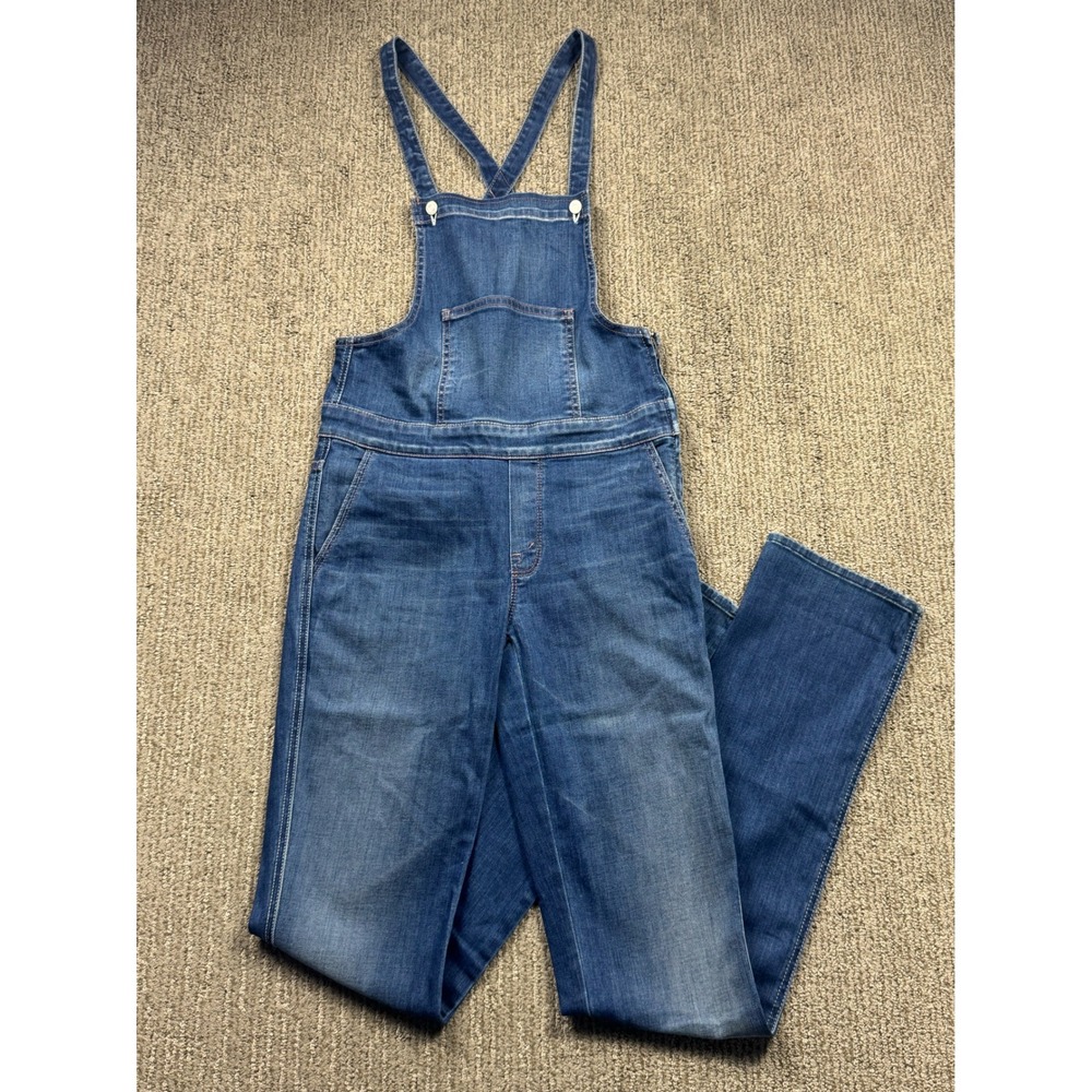 Mother The Sweetheart Overall Stardust Blue Denim Straight Leg 1036-122 Size 26